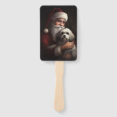 ハバニーズとサンタクロースフェスティバルクリスマス ハンドファン (正面)