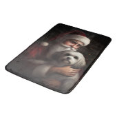 ハバニーズとサンタクロースフェスティバルクリスマス バスマット (アングル)