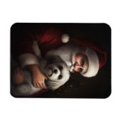 ハバニーズとサンタクロースフェスティバルクリスマス マグネット (横)