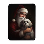 ハバニーズとサンタクロースフェスティバルクリスマス マグネット (縦)