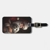 ハバニーズとサンタクロースフェスティバルクリスマス ラゲッジタグ (正面横)