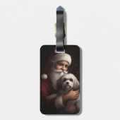 ハバニーズとサンタクロースフェスティバルクリスマス ラゲッジタグ (裏面縦)