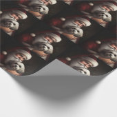 ハバニーズとサンタクロースフェスティバルクリスマス ラッピングペーパー (角)