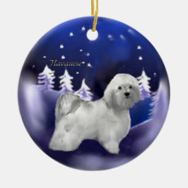 ハバニーズのクリスマスプレゼントオーナメント セラミックオーナメント