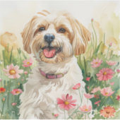 ハバニーズのステッカー – 水彩犬デカール シール (正面)