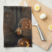 ハバニーズのハロウィーン怖い キッチンタオル (四つ折り)