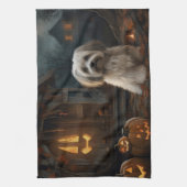 ハバニーズのハロウィーン怖い キッチンタオル (縦)