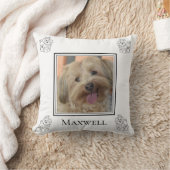 ハバニーズの写真とスケッチ パーソナライズされた クッション (ブランケット)