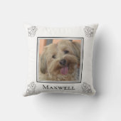 ハバニーズの写真とスケッチ パーソナライズされた クッション (裏面)