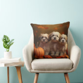 ハバニーズの子犬の秋デライトカボチャ クッション (椅子)