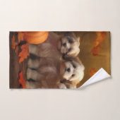 ハバニーズの子犬の秋デライトカボチャ バスタオルセット (ハンドタオル)