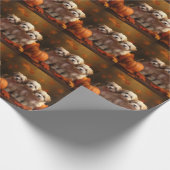 ハバニーズの子犬の秋デライトカボチャ ラッピングペーパー (角)