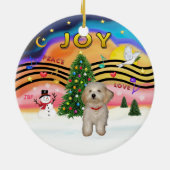 ハバニーズの子犬 Xmas Music 2 セラミックオーナメント (裏面)