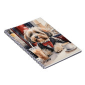 ハバニーズの犬がコーヒーでミルクシェイクを飲む ノートブック (右側)