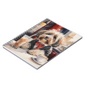 ハバニーズの犬がコーヒーでミルクシェイクを飲む ノートブック (左側)