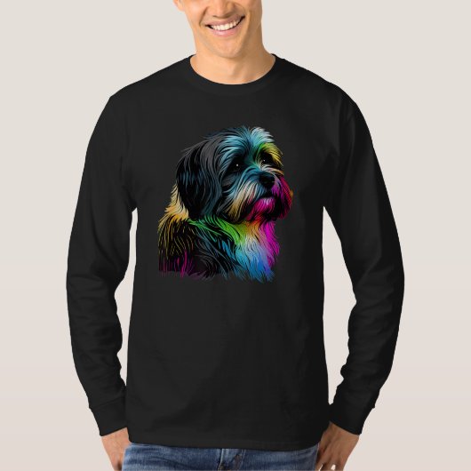 ハバニーズの犬ポップ・アートののアート愛好家|過去記事 Tシャツ (正面)