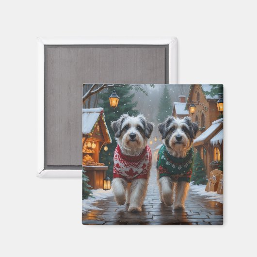 ハバニーズの犬 クリスマス スノー ホリデー マグネット (正面/裏面)
