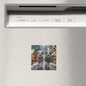 ハバニーズの犬 クリスマス スノー ホリデー マグネット (インサイチュ (食洗機))