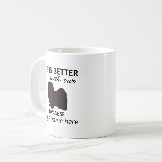 ハバニーズの生活がパーソナライズされた良い コーヒーマグカップ (正面左)