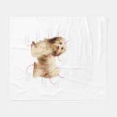 ハバニーズの解剖学 – キューバのハバネセル・ハバネザー フリースブランケット (正面(横))