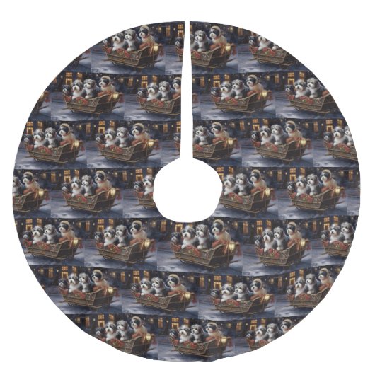 ハバニーズフェスティバルシーズン ブラッシュドポリエステルツリースカート (正面)