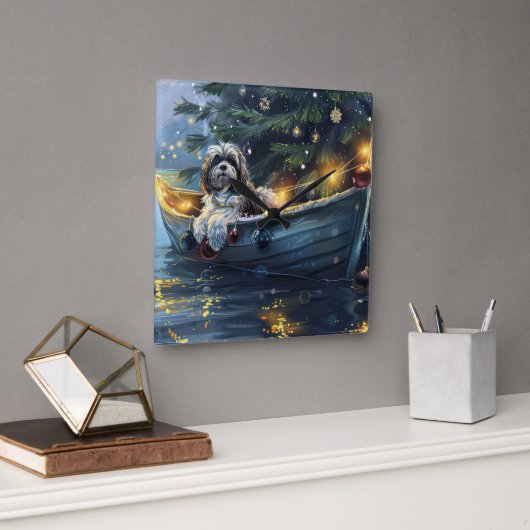 ハバニーズフェスティバル航海 スクエア壁時計 (オフィス)