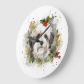 ハバニーズリースフェスティバルカップ ラージ壁時計 (傾斜)