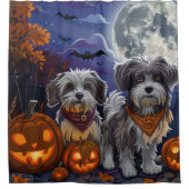 ハバニーズ不気味ハロウィーン シャワーカーテン (正面)