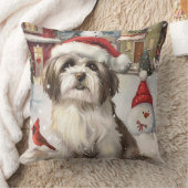 ハバニーズ冬のワンダーランドのクリスマスジョイ クッション (ブランケット)