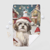 ハバニーズ冬のワンダーランドのクリスマスジョイ ゴルフタオル (インサイチュ)