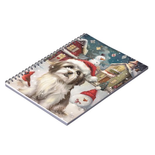 ハバニーズ冬のワンダーランドのクリスマスジョイ ノートブック (左側)