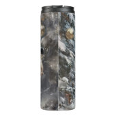 ハバニーズ犬がオートバイクリスマスに乗る タンブラー (裏面)