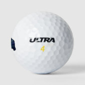 ハバニーズ犬がシルエット水彩 ゴルフボール (ロゴ)