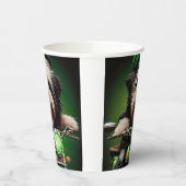 ハバニーズ犬が自転車を運転する聖パトリックの日 紙コップ (左)