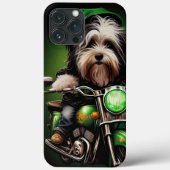 ハバニーズ犬が自転車を運転する聖パトリックの日 Case-Mate iPhoneケース (裏面)