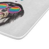 ハバニーズ犬とハートバレンタインデー カッティングボード (角)