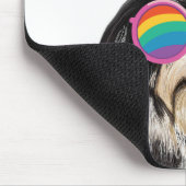 ハバニーズ犬とハートバレンタインデー マウスパッド (コーナー)