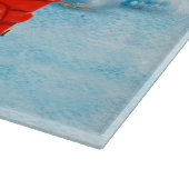 ハバニーズ犬のクリスマスデリバリートラック雪 カッティングボード (角)