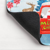 ハバニーズ犬のクリスマスデリバリートラック雪 マウスパッド (コーナー)