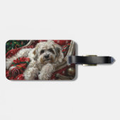 ハバニーズ犬のクリスマスフェスティバル ラゲッジタグ (裏面横)