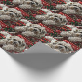 ハバニーズ犬のクリスマスフェスティバル ラッピングペーパー (角)