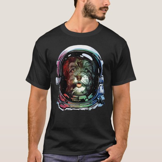 ハバニーズ犬の宇宙飛行士の犬 Tシャツ (正面)
