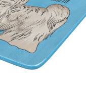 ハバニーズ犬の漫画イラストレーション カッティングボード (角)