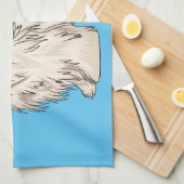 ハバニーズ犬の漫画イラストレーション キッチンタオル (四つ折り)