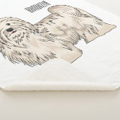 ハバニーズ犬の漫画イラストレーション シェルパブランケット (3/4)