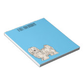 ハバニーズ犬の漫画イラストレーション ノートパッド (アングル)