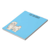 ハバニーズ犬の漫画イラストレーション ノートパッド (回転)