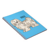 ハバニーズ犬の漫画イラストレーション ノートブック (右側)