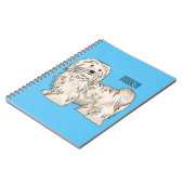 ハバニーズ犬の漫画イラストレーション ノートブック (左側)