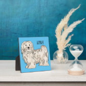 ハバニーズ犬の漫画イラストレーション フォトプラーク (インサイチュ)